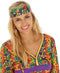 Dressforfun Hippie Kostuum Dames - Verkleedkleding - Bovenstuk en broek van rekbare jersey - Retro jaren 60/70 (L)