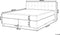 ADMIRAL - Boxspringbed - Lichtgrijs - 180 x 200 cm - Polyester
