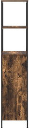 vidaXL - Badkamermeubel - met - planken - 36x35x165 - cm - gerookt - eiken