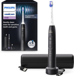 Philips Sonicare 6500 HX7411/02 - Elektrische Tandenborstel - Sensitive-opzetborstel - Zwart