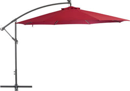 vidaXL - Zweefparasol - met - aluminium - paal - 350 - cm - bordeauxrood