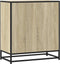 vidaXL - Dressoir - 68x35x76 - cm - bewerkt - hout - en - metaal - sonoma - eikenkleur