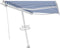 vidaXL - Luifel - vrijstaand - automatisch - 350x250 - cm - blauw - en - wit