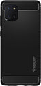 Spigen Galaxy Note 10 Lite - Rugged Armor Backcover - Mil-grade met Air Cushion Technology - Matt Black
