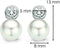 TI SENTO Dames Oorbellen - 925 zilver - Wit parel - 7590PW