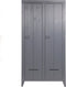 WOOOD Kluiskast - Grenen Geborsteld - Staal Grijs - 190x95x44