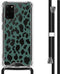 iMoshion Hoesje Geschikt voor Samsung Galaxy S20 Plus Hoesje Met Koord - iMoshion Design Hoesje met Koord - Groen / Transparant / Panther Illustration