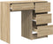 vidaXL - Bureau - Sonoma - Eik - 90x37,5x75 - cm - Gelaagd - Hout