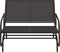 vidaXL Schuifbank tuin 120,5x76x86,5 cm textielfolie en staal zwart