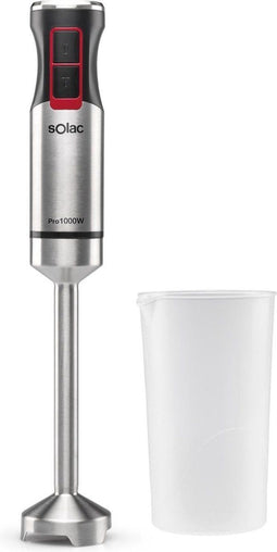 Solac Pro1000W Staafmixer 1000 W Zwart, Roestvrijstaal
