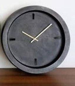 Wandklok - Wandklok industrieel - Zwarte klok 55 cm