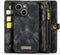 Caseme Geschikt voor iPhone 13 hoesje - Vintage 2 in 1 portemonnee -Zwart