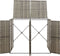 vidaXL - Containerberging - dubbel - 140x80x117 - cm - poly - rattan - grijs