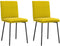 vidaXL - Eetkamerstoelen - 2 - st - fluweel - geel