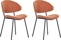 Set van 2 eetkamerstoelen KIANA Oranje