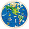 Goki Dubbelzijdige Houten Puzzel - Wereldbol, 57st.