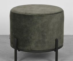 LABEL51 Troy Poef - Groen - Velours - L