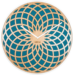 NeXtime Sun Small - Klok - Rond - Ø35 cm - Turquoise