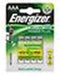 Energizer ENR Recharge Power Plus 700 AAA - Oplaadbare Batterijen - 4% Gerecycled - Zilver (4 stuks)