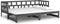 vidaXL - Slaapbank - uitschuifbaar - massief - grenenhout - grijs - 2x(90x190) - cm