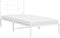 vidaXL - Bedframe - met - hoofdbord - metaal - wit - 90x190 - cm
