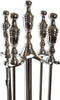 Gerei voor de haard DKD Home Decor Staal Aluminium (15 x 15 x 62 cm)