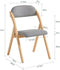 SoBuy FST92-Nx2 - Klapstoel Set van 2 - Ergonomisch met Zitkussen - Grijs (2 stuks)