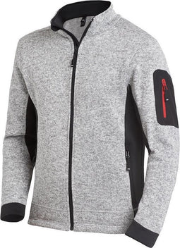 FHB CHRISTOPH Herenvest Tricotfleece 79595 - Grijs-Zwart - XL