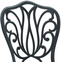 vidaXL - 3-delige - Bistro - Set - voor - de - Tuin - in - Groene - Gietaluminium