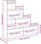 vidaXL - Kamerscherm - / - boekenkast - 4-laags - 143,5x29x143,5 - cm - hout - zwart