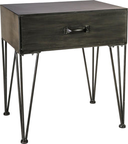 PTMD Karoly Bijzettafel - 53 x 40 x 60 cm - Ijzer - Zwart