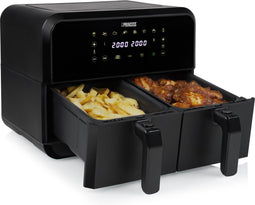 Princess 182068 - Dubbele Airfryer - 8 liter - 2 manden - 2400W - Touchscreen - Zwart