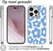 iMoshion Hoesje Geschikt voor iPhone 14 Pro Hoesje Siliconen - iMoshion Design hoesje - Blauw / Retro Blue Flowers