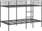 vidaXL - Stapelbed - zonder - matras - 107x203 - cm - staal - zwart