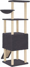 vidaXL - Kattenmeubel - met - sisal - krabpalen - 153 - cm - donkergrijs