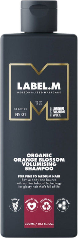 Label.M Orange Blossom Organic Volumising Shampoo - 300 ml- Volume shampoo - Voor Alle haartypes -