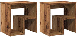 vidaXL - Nachtkastjes - 2 - st - 40x30x40 - cm - bewerkt - hout - oud - houtkleurig