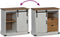 vidaXL - Dressoir - HALDEN - met - schuifdeur - 80x40x80 - cm - massief - hout - wit