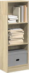 vidaXL - Boekenkast - 40x24x109 - cm - bewerkt - hout - sonoma - eikenkleurig