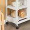 SoBuy FKW79-W - Keukentrolley - 3 Laden 3 Planken - Wit - 68x38x85cm