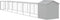 vidaXL - Kippenhok - met - ren - 117x813x123 - cm - staal - lichtgrijs