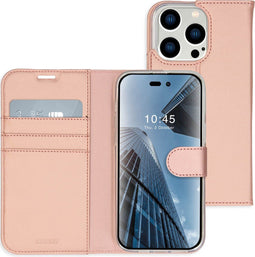 Accezz iPhone 14 Pro - Wallet Softcase Bookcase - 3 pashouders - Rosé Goud