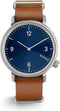 Komono Magnus II Blue Cognac horloge dames en heren - bruin - messing