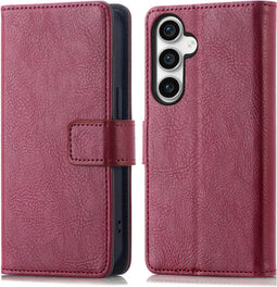 iMoshion Hoesje Geschikt voor Samsung Galaxy S23 FE Hoesje Met Pasjeshouder - iMoshion Luxe Bookcase - donkerrood