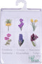 Thea Gouverneur - Borduurpakket met telpatroon - 3083A - Voorgesorteerde DMC Garens - 6 Bloemportretten - Aida - 6 cm x 17 cm - DIY Kit