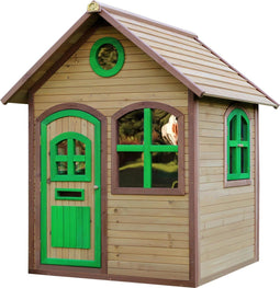 AXI Julia Speelhuis in Bruin/Groen - Speelhuisje voor de tuin / buiten - FSC hout - Tuinhuisje voor kinderen