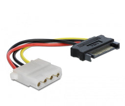 Gembird CC-SATA-PS-M - MOLEX naar SATA voedingskabel - 15 cm - Multi-color