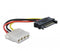 Gembird CC-SATA-PS-M - MOLEX naar SATA voedingskabel - 15 cm - Multi-color