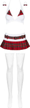Obsessive School Kostuum - Erotische Rollenspel Kleding - Maat S/M - Rood