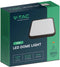 V-TAC VT-8618B-SQ LED vierkante plafonnière - Zwart - 225mm - IP44 - 18W - 1830 lumen - 3000K